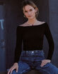 RSQ Womens Off Shoulder Long Sleeve Top image number 5