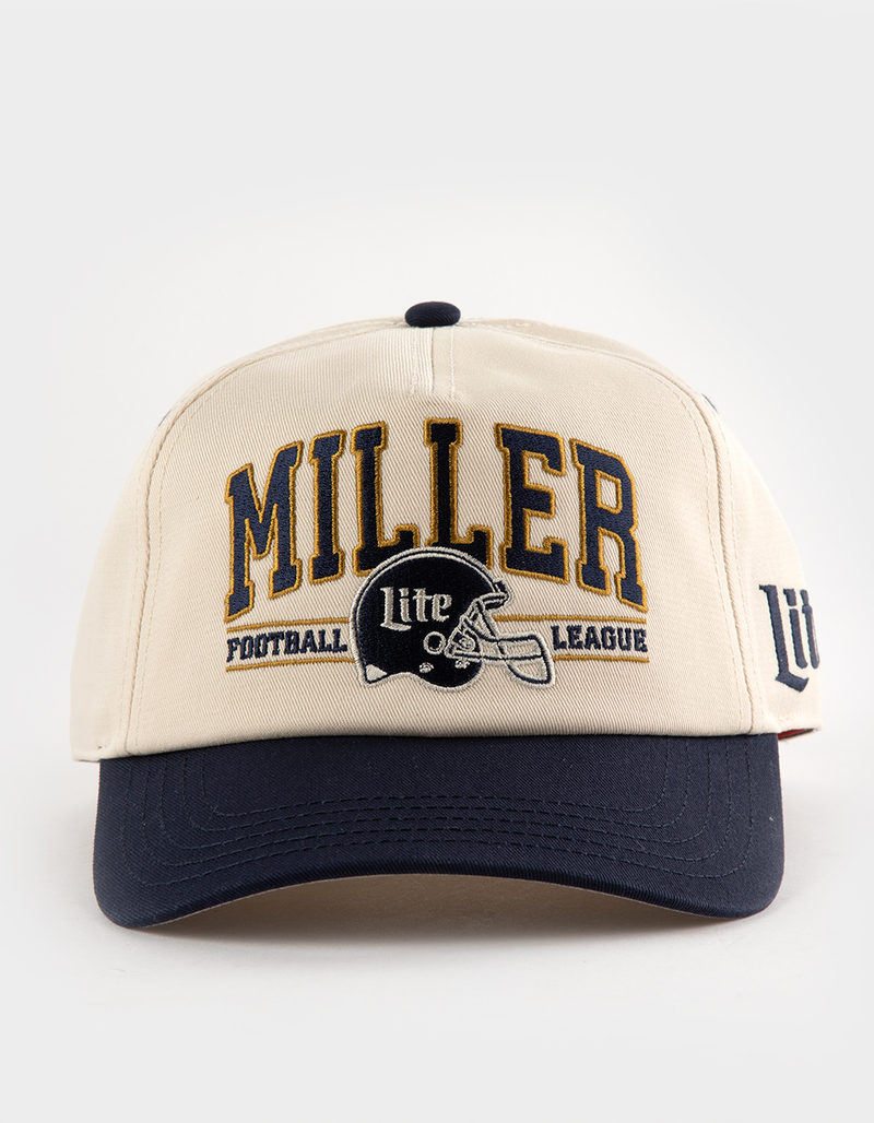 AMERICAN NEEDLE Miller Lite Football League Roscoe Snapback Hat image number 0