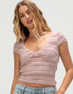 FULL TILT Womens Lace Top image number 1
