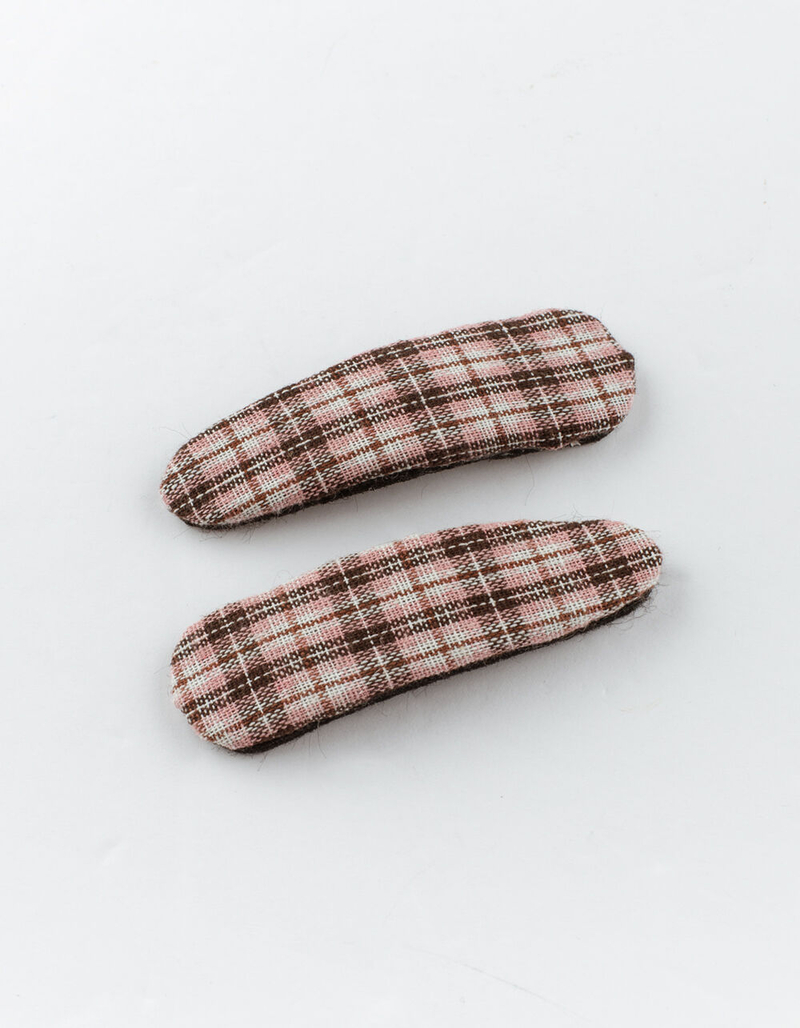 FULL TILT 2 Pack Plaid Hair Clips image number 0