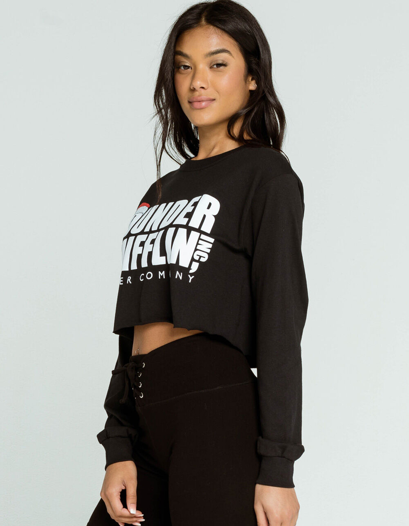 RIPPLE JUNCTION Dunder Mifflin Christmas Womens Crop Top image number 1