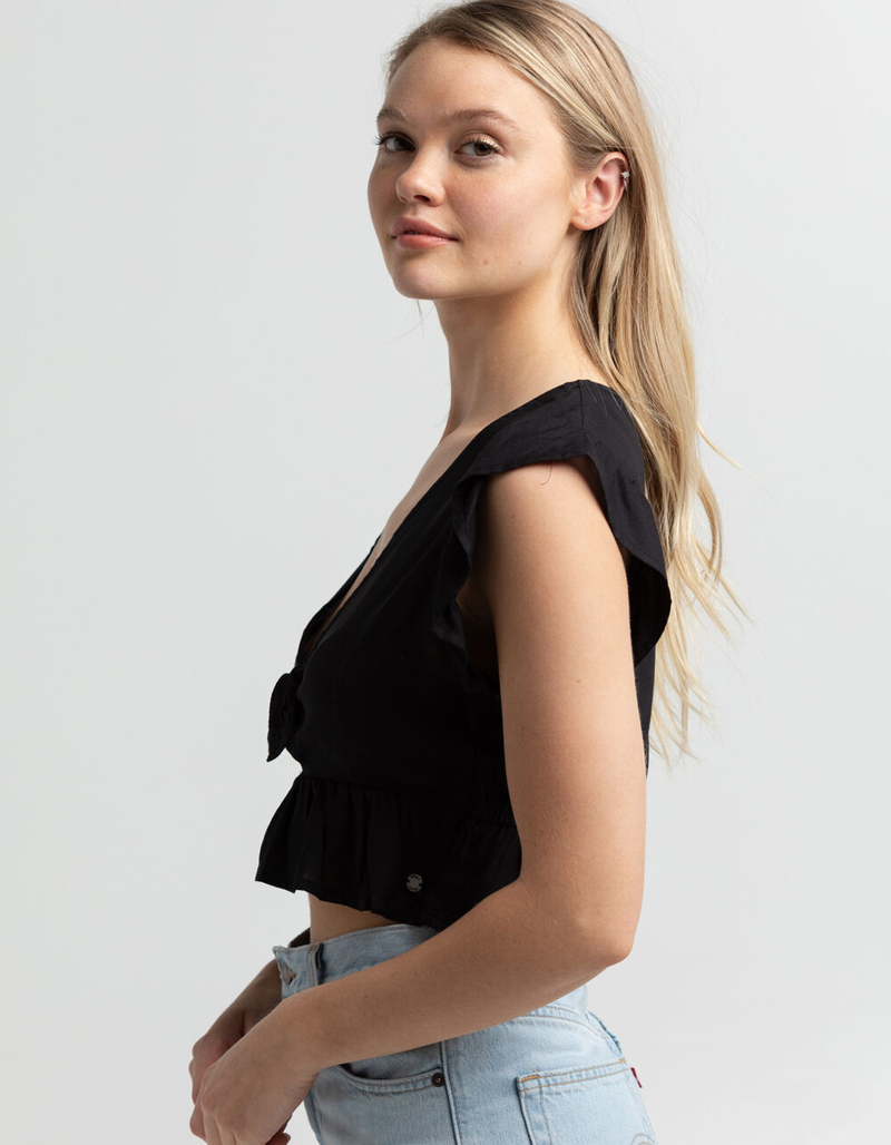 ROXY Sweetest Love Womens Tie Front Top image number 2