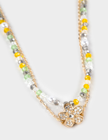 FULL TILT Beaded Floral Layered Necklace Alternative Image