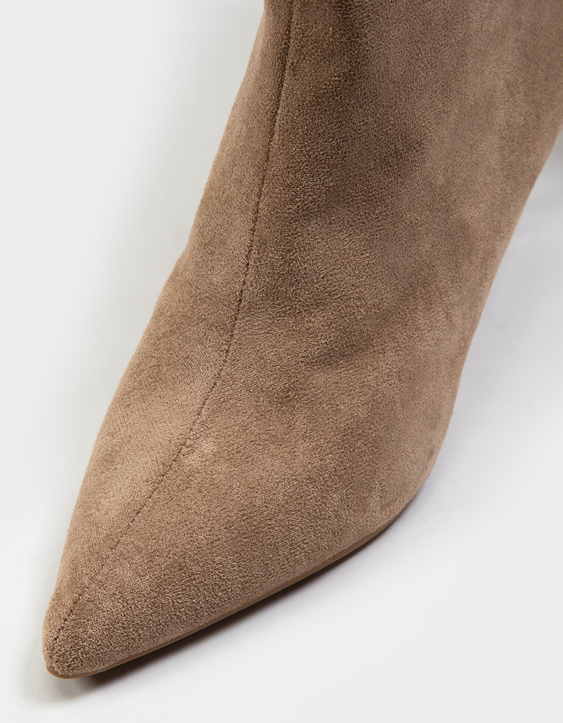 ANNE MICHELLE Pisa Womens Faux Suede Boots - OATMEAL