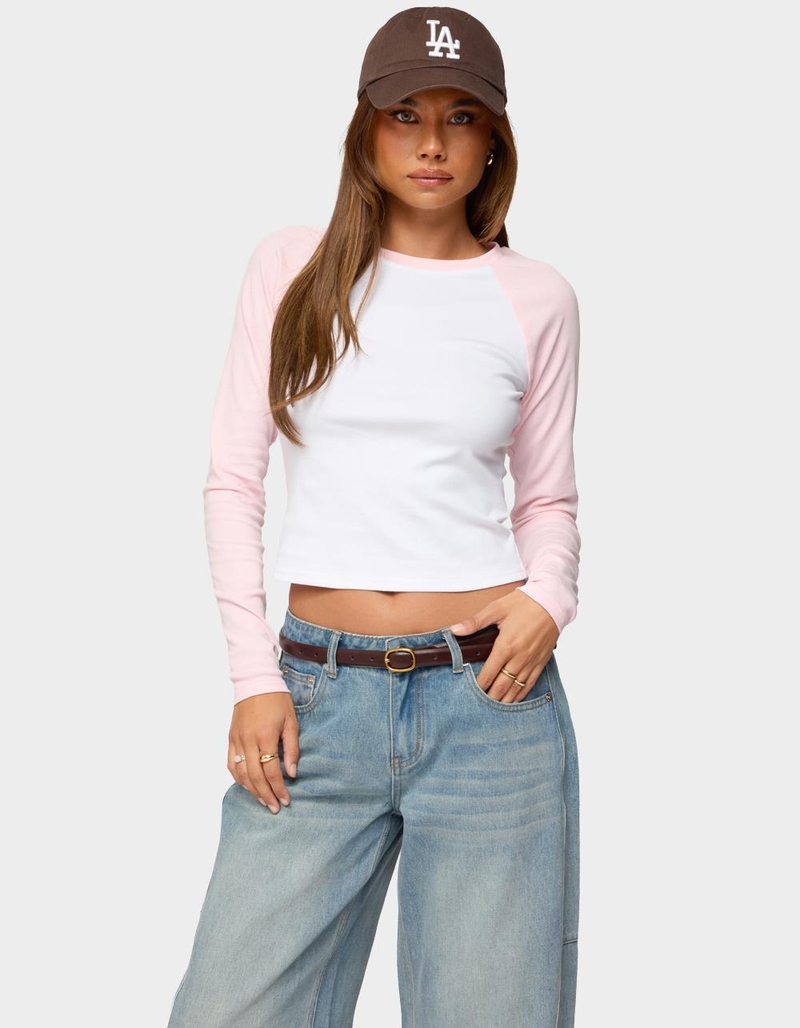EDIKTED Raya Long Sleeve Tee image number 0