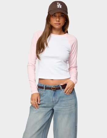 EDIKTED Raya Long Sleeve Tee Primary Image