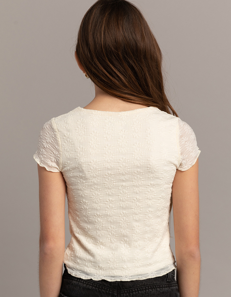 RSQ Lace Tie Front Girls Top image number 3