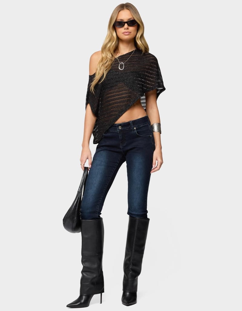 EDIKTED Eloise Low Rise Skinny Jeans image number 4