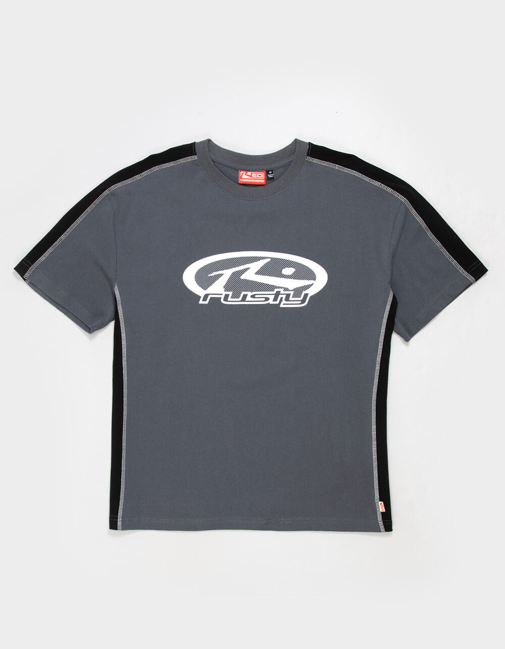 トップス Optstuff Reflective Classic Logo T-Shirt RUSTY Hit Up Mens Crop Tee - GRAY - M | Tillys