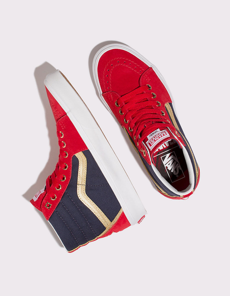 VANS x Marvel Captain Marvel Sk8-Hi Womens Shoes image number 1
