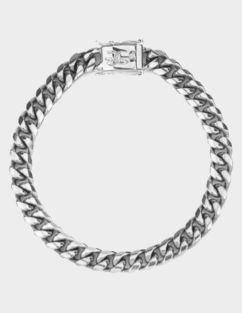 THE GOLD GODS 18K White Gold Plated 6mm Cuban Link Bracelet Primary Image