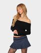 EDIKTED Tamara Fold Over Knit Top image number 3