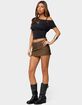 EDIKTED Studded Belt Faux Leather Mini Skort image number 4
