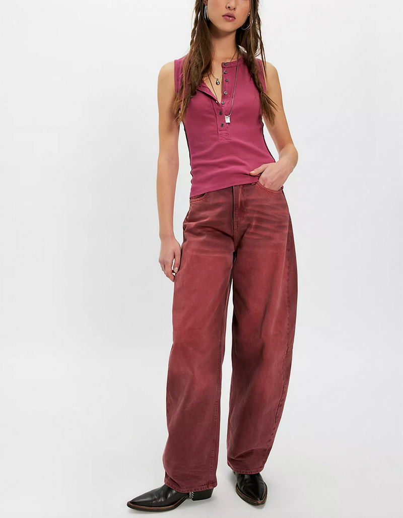 FREE PEOPLE Jamie Womens Henley Tank Top image number 3