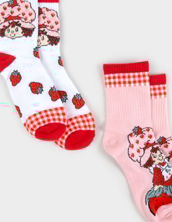 STRAWBERRY SHORTCAKE 2 Pack Ribbed Womens Crew Socks Alternative Image