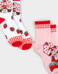 STRAWBERRY SHORTCAKE 2 Pack Ribbed Womens Crew Socks image number 2
