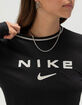 NIKE Sportswear Chill Knit Womens Slim Long Sleeve Cropped Tee image number 5