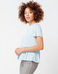 JOLIE Peplum Light Blue Womens Tee image number 2