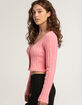 COTTON CANDY LA Womens Fuzzy Cardigan image number 2