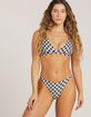 FULL TILT Gingham Textured Fixed Triangle Bikini Top image number 7