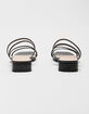 DELICIOUS Strappy Womens Black Low Block Heels image number 4
