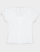 FULL TILT Girls Button Front Top image number 1