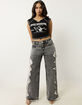 TRUE RELIGION Ribbed World Tour Notch Womens Baby Tee image number 5