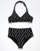 FULL TILT Textured Girls Halter Bralette Bikini Set image number 1