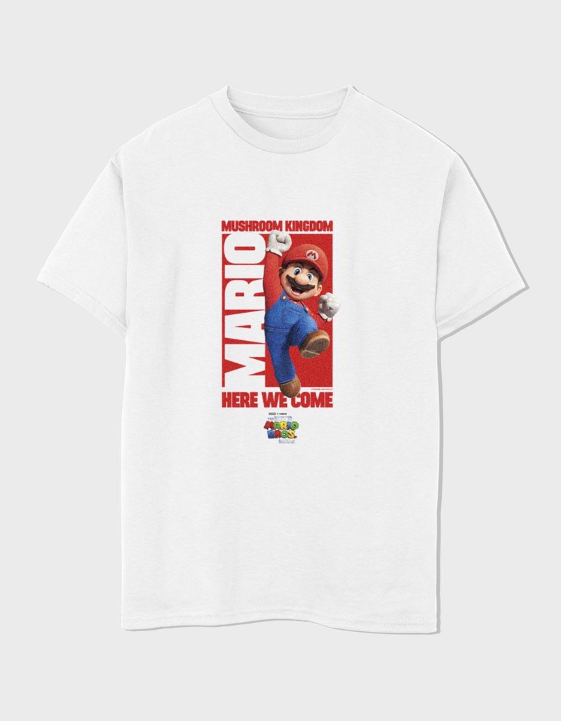 THE SUPER MARIO BROS MOVIE Mario Mushroom Kingdom Unisex Kids Tee image number 0