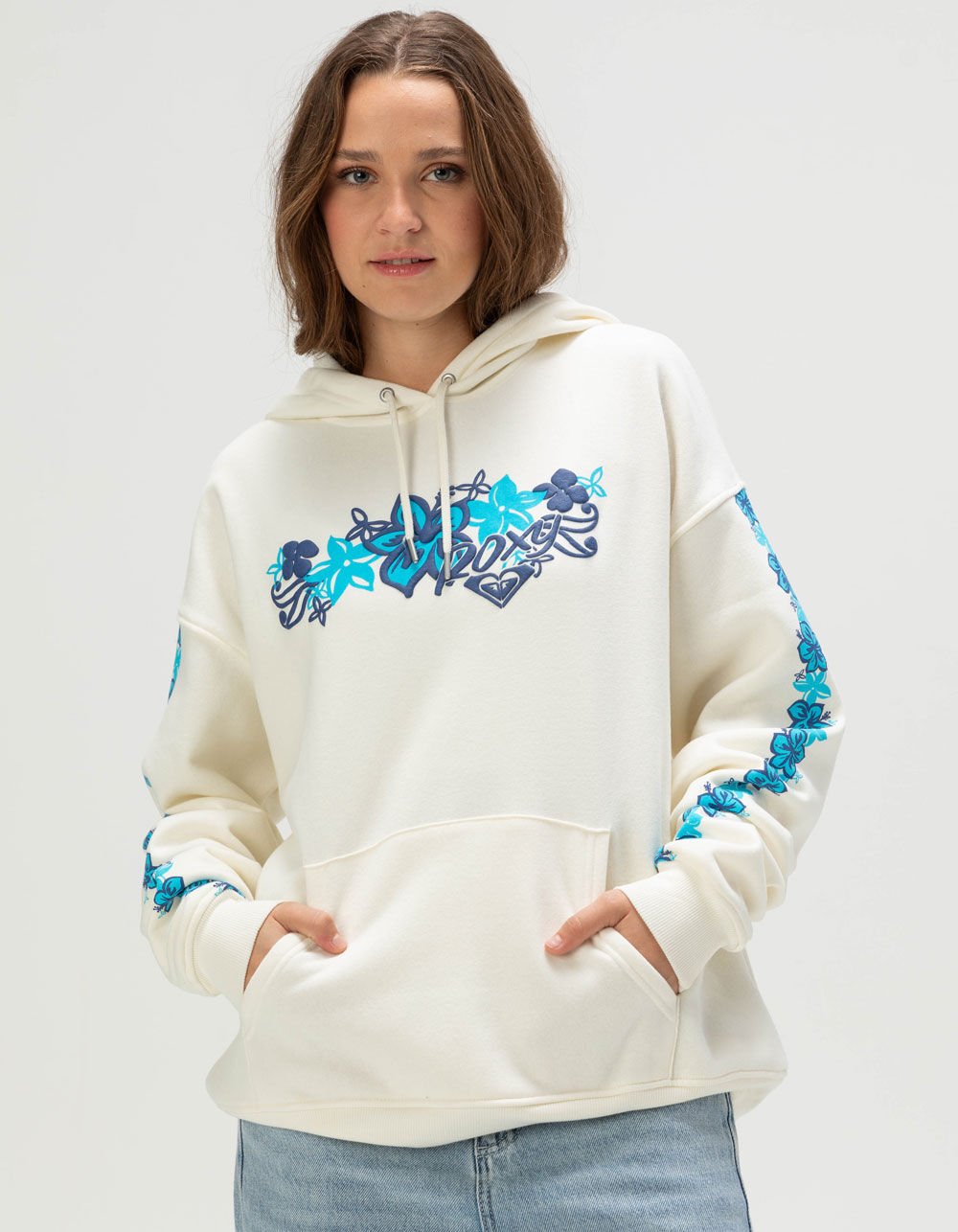 ROXY Hibiscus Womens Hoodie - OFF WHITE | Tillys