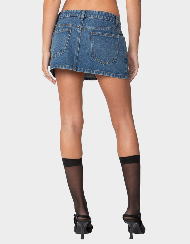 EDIKTED Chiara Denim Micro Skirt image number 4