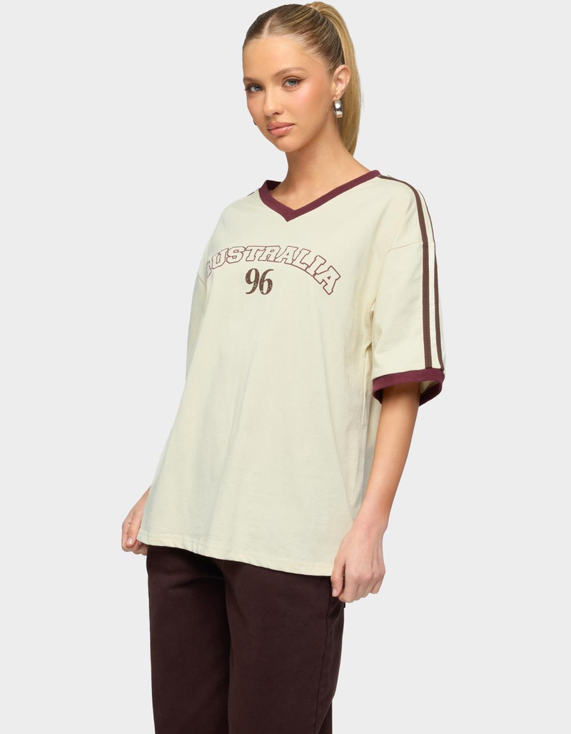 EDIKTED Australia 96 Contrast Oversized Tee image number 1