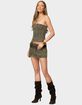 EDIKTED Camelia Denim Mini Skort image number 4