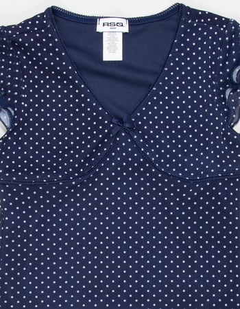 RSQ Girls Polka Dot Mesh Top Alternative Image