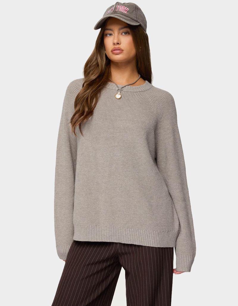EDIKTED Lavonne Oversized Knit Raglan Sweater image number 0