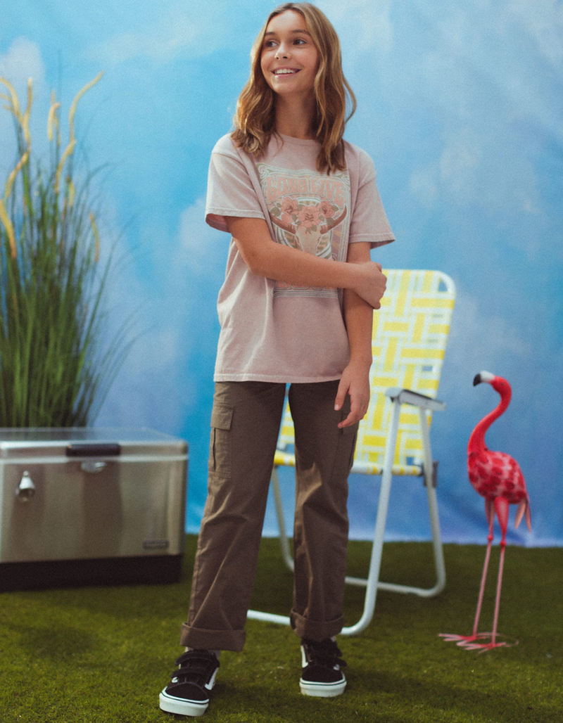 FULL TILT Elastic Waist Girls Cargo Pants image number 0