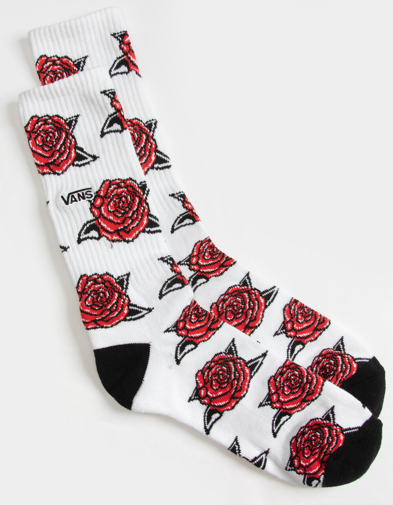 VANS Red Rose Mens Crew Socks image number 0