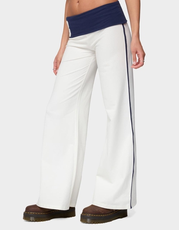 EDIKTED 8 Contrast Fold Over Wide Leg Pants Alternative Image