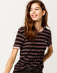VANS Evermore Stripe Womens Ringer Tee image number 1