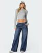 EDIKTED Cory Striped Low Rise Jeans image number 3