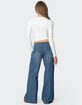 EDIKTED Charlie Panel Stitch Low Rise Jeans image number 5
