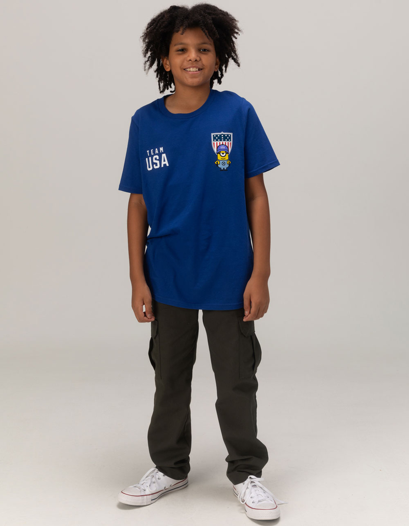 OUTERSTUFF Team USA Minions Flag Boys Tee image number 6