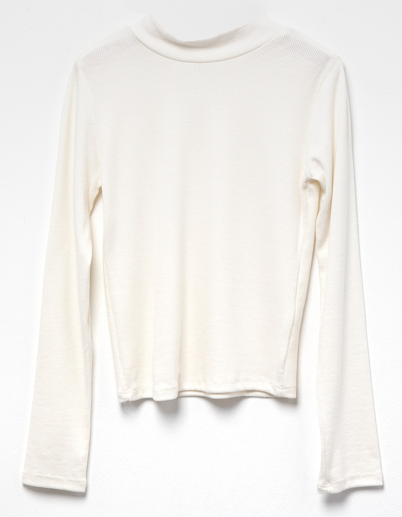 FULL TILT Essentials Rib Mock Neck Girls Long Sleeve Top image number 0