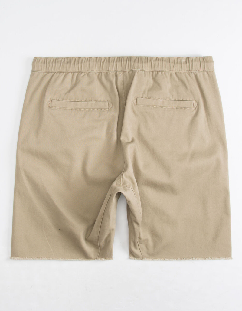 CRASH Twill Khaki Mens Jogger Shorts image number 1
