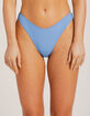 DAMSEL Braided Texture V High Leg Bikini Bottoms image number 2
