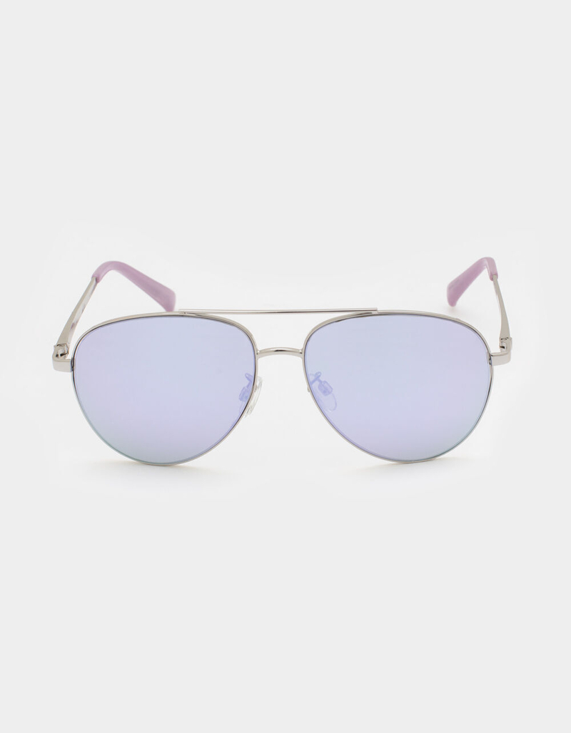 Purple Lens Aviator Sunglasses image number 1