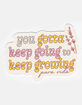 PURA VIDA Gotta Keep Going To Keep Growing Sticker image number 1