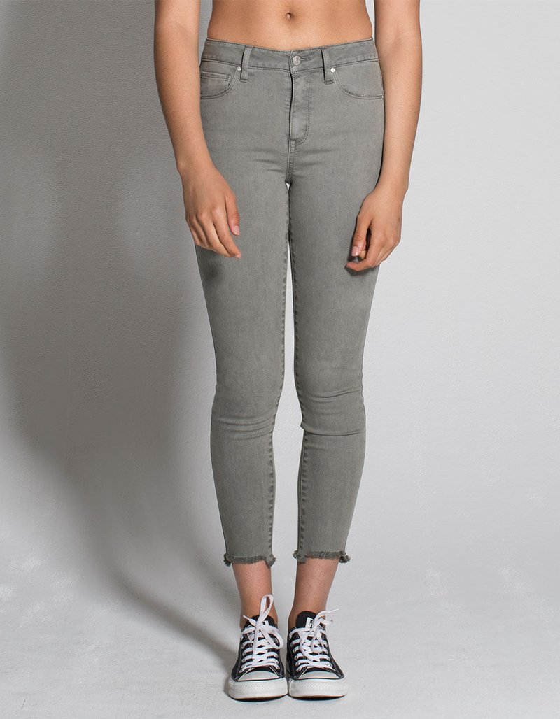 RSQ Cali High Rise Fray Ankle Olive Womens Skinny Jeans image number 0