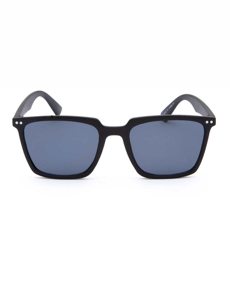 BLUE CROWN Rita Matte Black Square Sunglasses image number 1