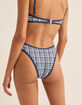 RHYTHM London Check Womens High Leg Bikini Bottoms image number 3